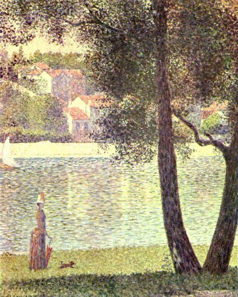 Georges Seurat Die Seine bei Courbevoie Spain oil painting art